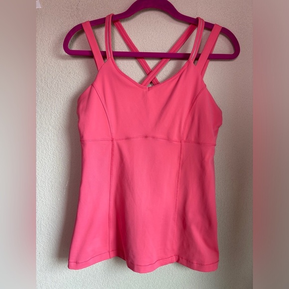 Lululemon Happy Strappy Athletic Tank Top in Pink Lemonade 12 L XL - Picture 3 of 12